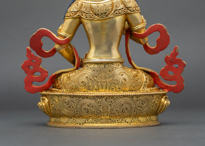 Vajrasattva | 24K Gold Statue by Newari Artisans