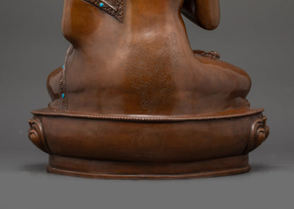 Seated Vairocana Buddha – Handmade Tibetan Buddhist Altar Statue