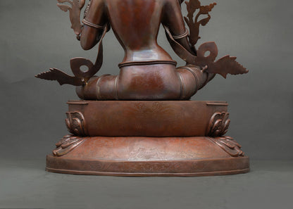 Elegant Green Tara Statue | Traditional Nepalese Craftsmanship