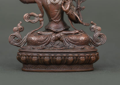 Oxidized Manjushri Statue | Sacred Buddhist Artwork