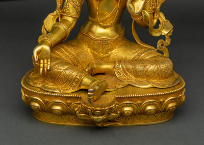 Green Tara Statue - Symbol of Fearless Action and Divine Mercy