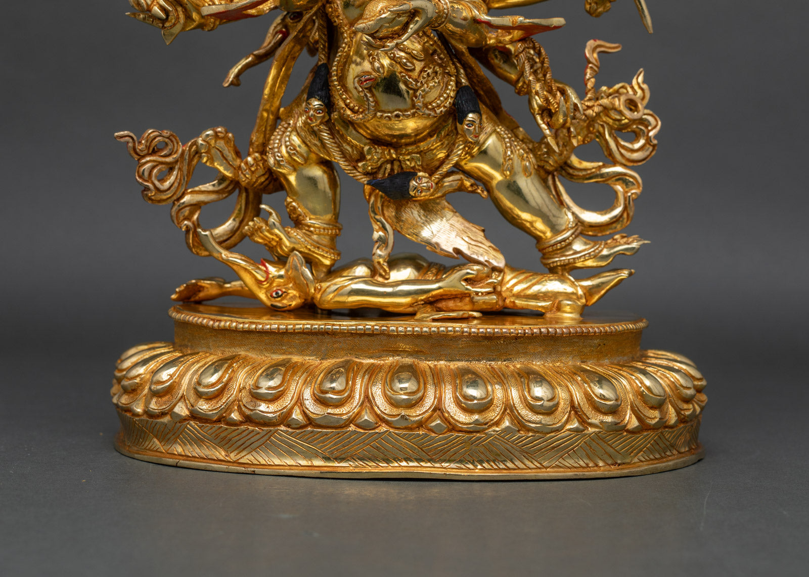 Six Armed Mahakala statue - Handmade Nepalese Artwork