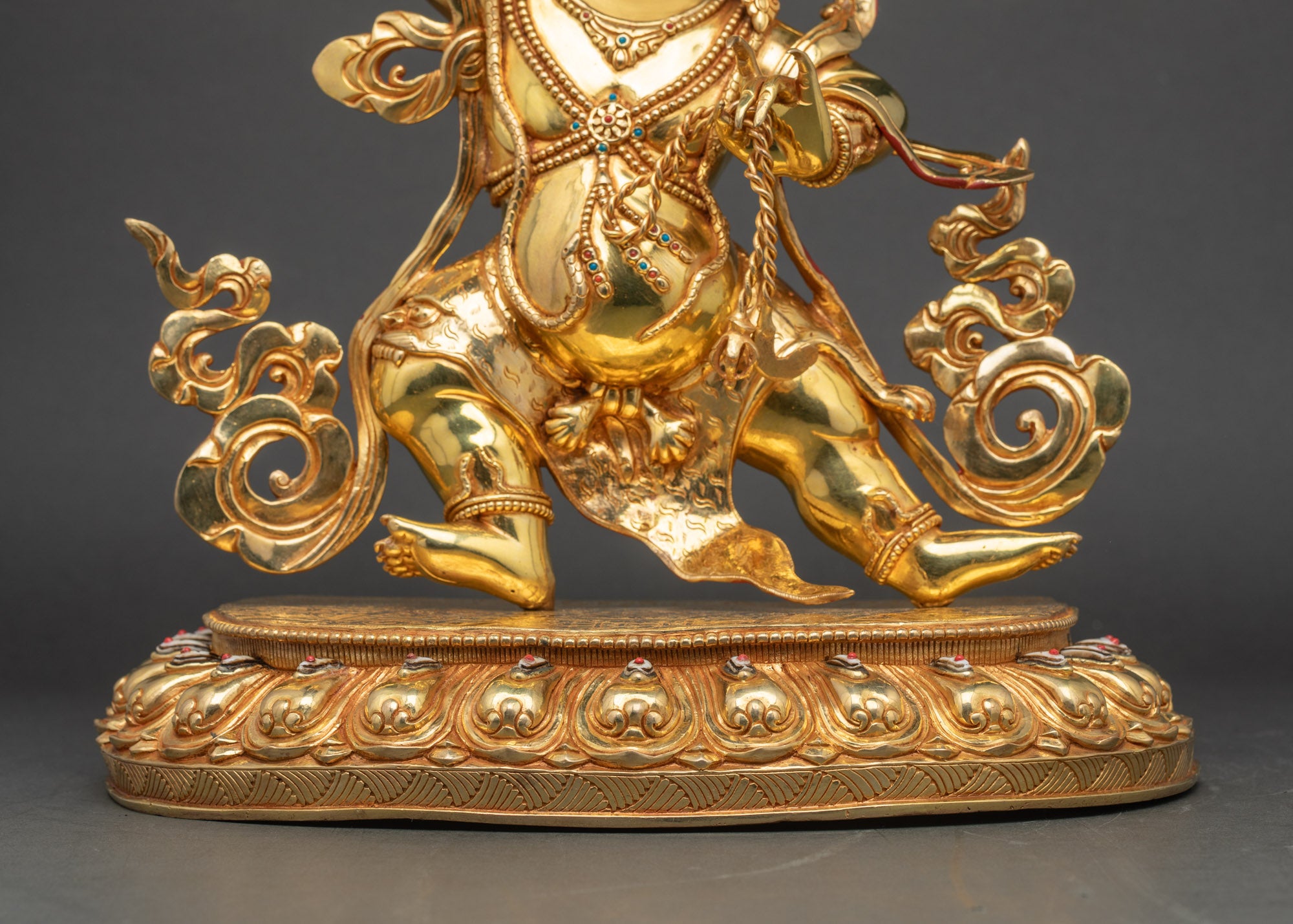 Fierce Vajrapani Statue | 24K Gold Fire-Gilded Buddhist Sculpture