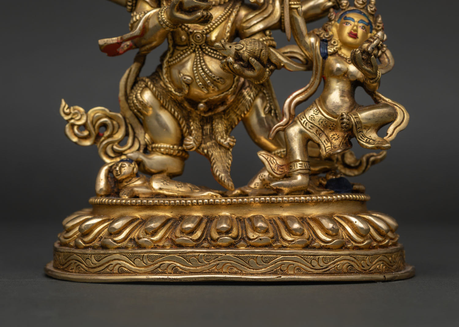 Red Dzambhala Statue | Authentic Nepalese Craftsmanship
