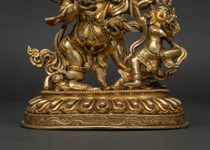 Red Dzambhala Statue | Authentic Nepalese Craftsmanship