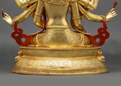 Authentic Namgyalma Statue | Three-Headed Longevity Buddha Sculpture
