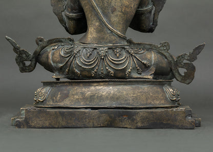 Antique Finished Vajradhara Statue | Handmade Bronze Sculpture