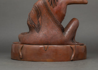 Oxidized Milarepa Statue - Inspiration for Meditation Practice