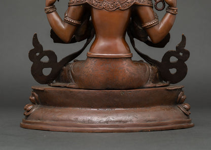 Four-Armed Chenrezig Statue | Buddhist Sculpture Nepal