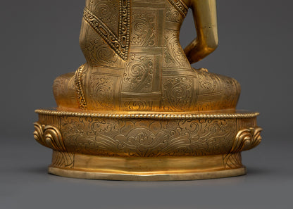 Tathagata Amitabha Statue | Gold-Gilded Buddha for Spiritual Practice