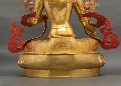 Large Green Tara Statue | High-Quality Buddhist Sculpture from Nepal