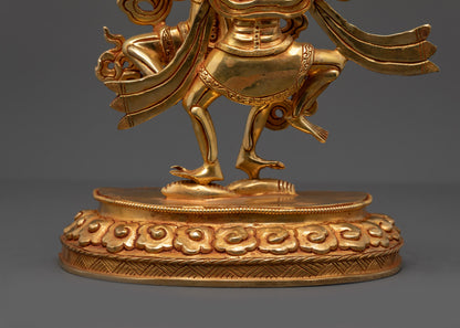Statue of Dancing Chitipati | Sacred Buddhist Artwork from Nepal