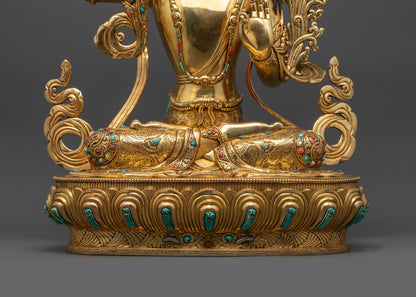 Premium Manjushri Statue | Lost-Wax Casted Buddhist Deity from Nepal