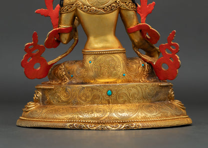 Green Tara Statue for Buddhist Practice & Home Altar