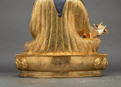 Padmasambhava Guru Rinpoche Meditation Statue | Himalayan Copper Sculpture