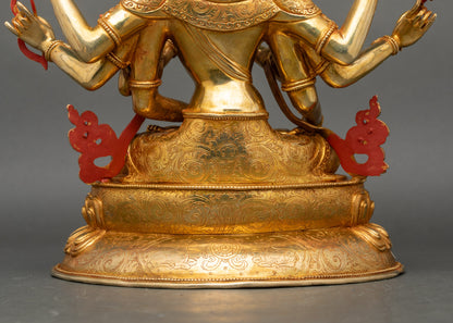 Gold Namgyalma Statue – Buddhist Deity of Longevity & Purification