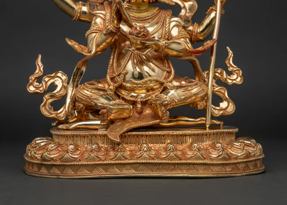 Four-Armed Mahakala Statue | Fierce Vajrayana Buddhist Guardian