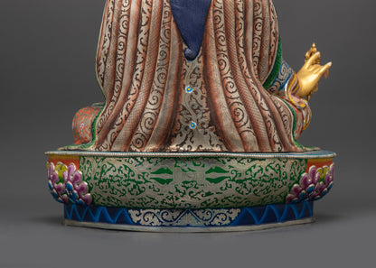 Colorful Guru Padmasambhava Statue | Hand-Painted Artwork from Nepal