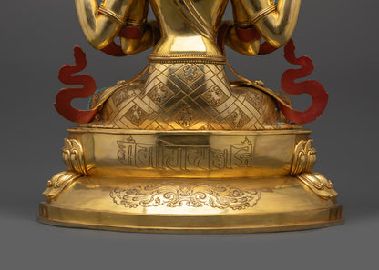 Sacred Tibetan Chenrezig Sculpture | Handcrafted Premium Sacred Altar