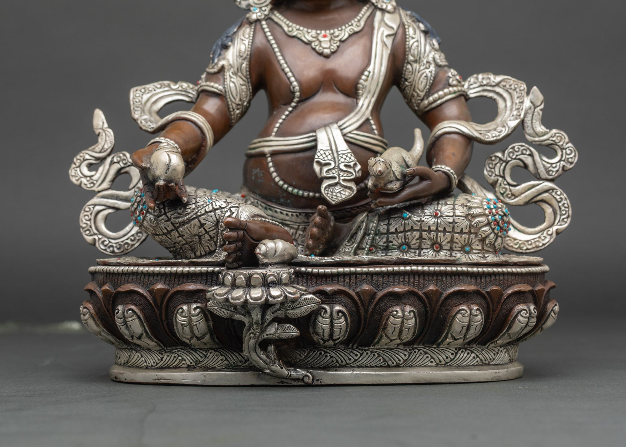 Traditional Dzambhala Wealth Deity | Handcrafted Buddhist Sculpture