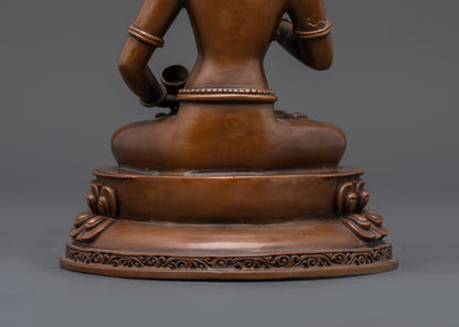 Handcrafted Oxidized Dorje Sempa Statue | Tibetan Buddhist Sculpture