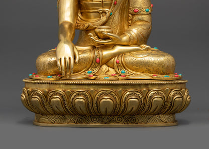 Seated Shakyamuni Buddha Sculpture | Premium Tibetan Buddhist Statue