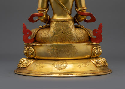 13" Buddhist Amitayus Statue | Nepalese Buddhist Artwork for Meditation