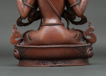Four-Armed Chenrezig Statue | Tibetan Buddhist Art of Compassion