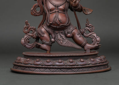 Oxidized Vajrapani Statue | Protector of Buddha's Teachings