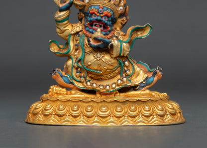 Black Cloak Mahakala Statue – Sacred Buddhist Protector