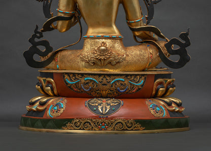 Beautiful Green Tara Statue from Nepal | Regal Goddess of Compassion