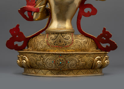 Exquisite Manjushri Statue | Traditional Wisdom Deity Sculpture