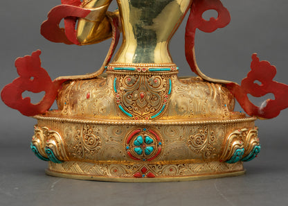 Enlightened Manjushri Sculpture | Handcrafted Meditation Artwork