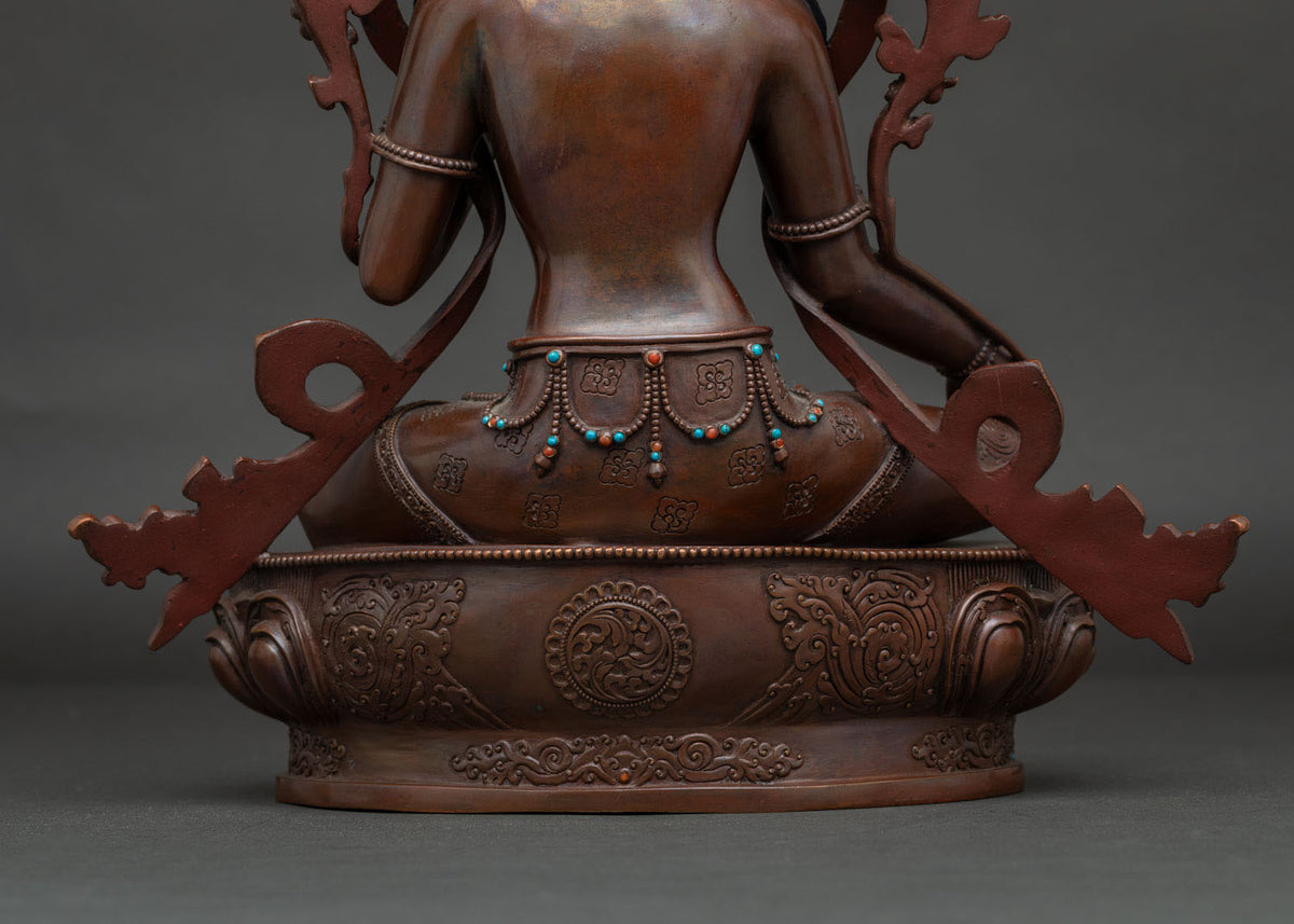 Green Tara Statue | Handcrafted Buddhist Deity of Compassion and Protection