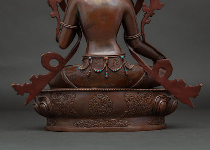 Green Tara Statue | Handcrafted Buddhist Deity of Compassion and Protection