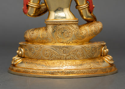 Authentic Green Tara Figurine | Nepalese Spiritual Sculpture