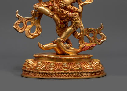 Hand-Carved Dakini Kurukulla Statue | Buddhist Goddess Sculpture