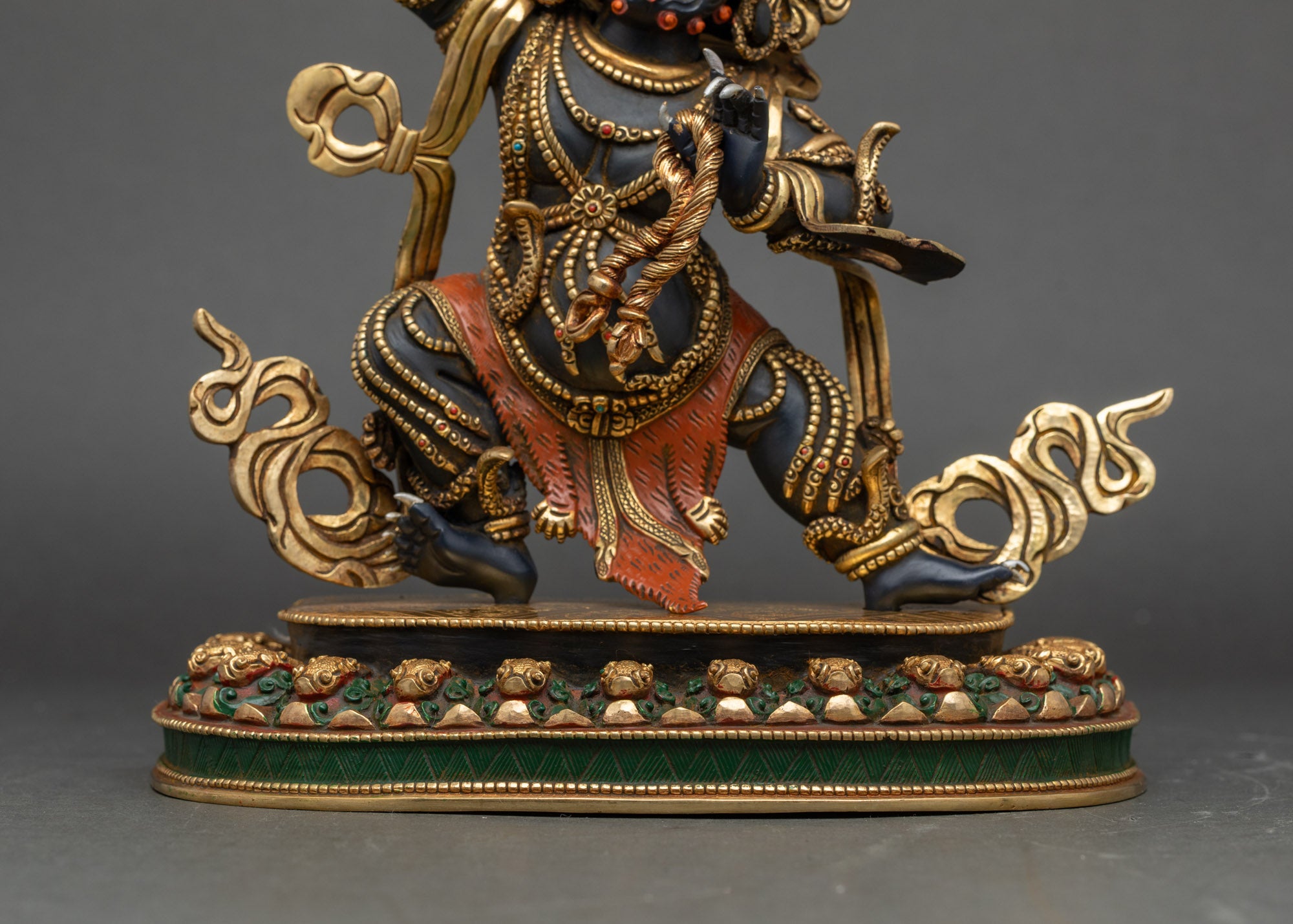 Hand-painted Vajrapani Statue | Wrathful Guardian of the Dharma