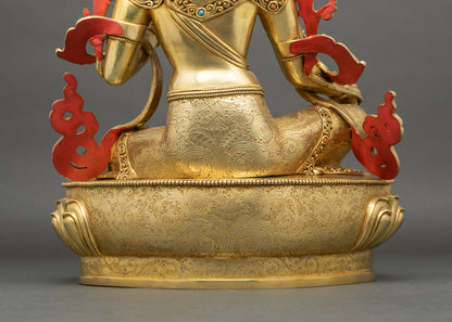 Peaceful Green Tara – Handcrafted Sculpture for Inner Clarity