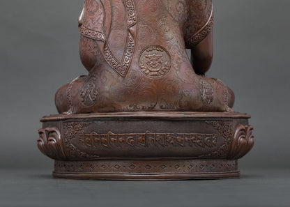 Oxidized Copper Shakyamuni Buddha Statue | Handcrafted in Nepal
