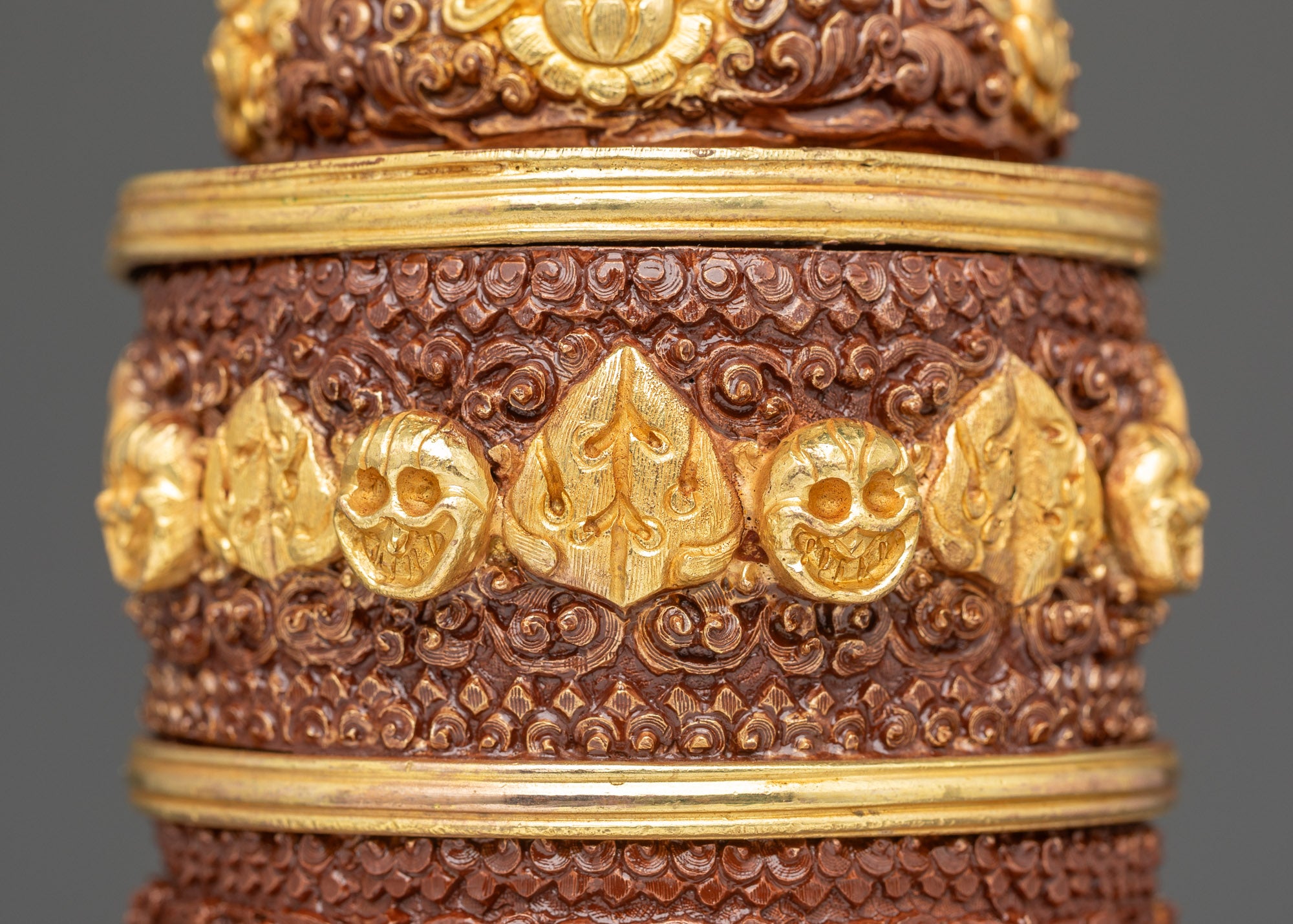 Decorative Tibetan Rice Pot | Handmade Vessel for Sacred Offerings