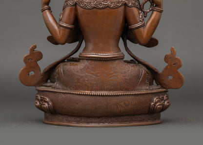 Vajrayana Boddhisattva Chenrezig Statue- Deity of Compassion