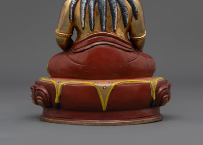 Mahasiddha Thangtong Gyalpo Sculpture | 24K Gold-Gilded Himalayan Art