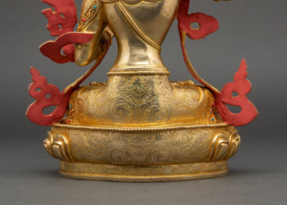 Handcrafted Manjushri Statue for Meditation | Traditional Tibetan Art