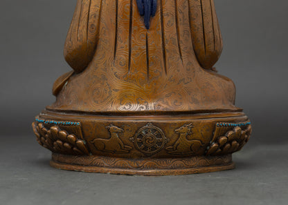 Tsokye Dorje Oxidized Copper Statue | Tibetan Buddhist Art