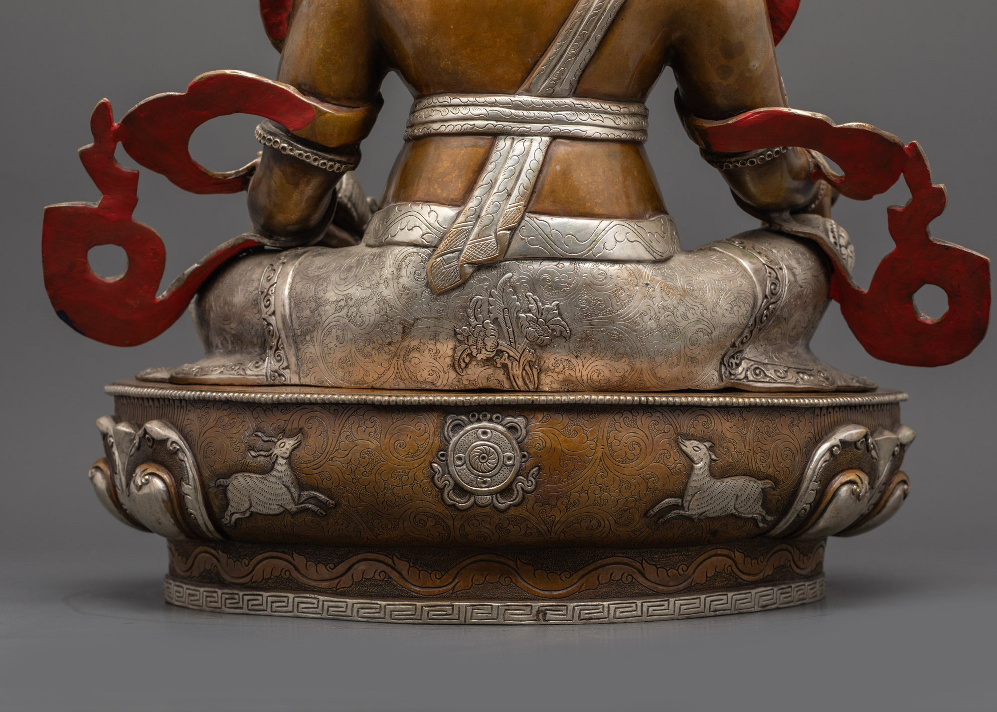 Vajrayana Dzambhala Sculpture | 24K Gold-Gilded Face of Wealth God Jambhala