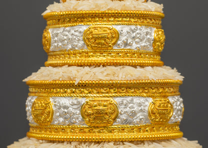 Exquisitely Handmade Mandala Offering Set | Ritual Offering Artwork