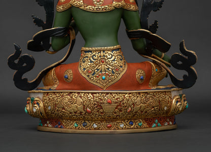 Green Tara Statue for Daily Meditation & Prayer | Handmade in Nepal