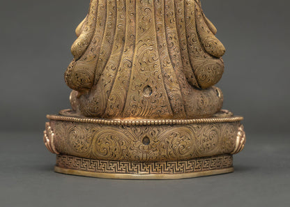 Tsokye Dorje Statue – Pure Copper Handmade Tibetan Sculpture