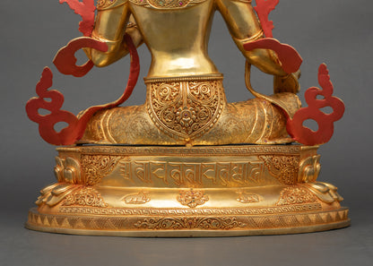 Green Tara Statue for Home Altar | Buddhist Compassionate Goddess